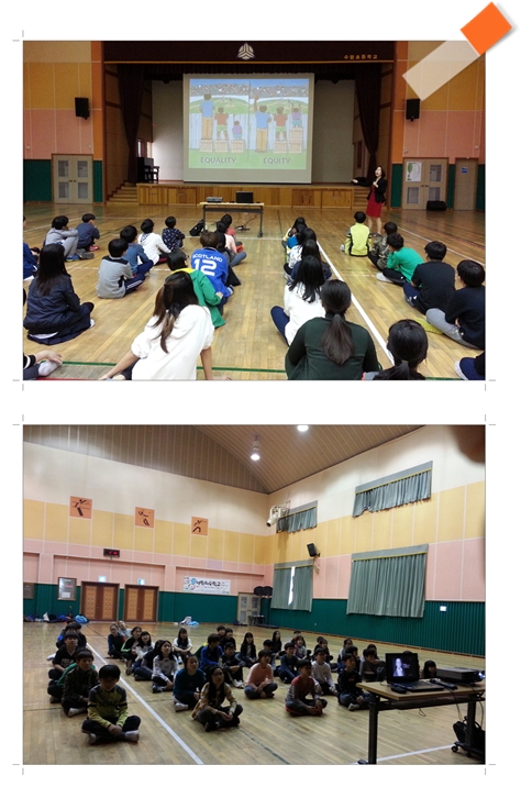 수암초등학교 학생들을 대상으로 4. 11.(화) 15시부터 실천하고 참여하는 미래유권자란 주제로 청소년 리더 연수 실시